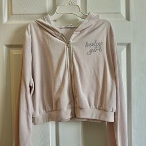 Pink Velour Sweatshirt